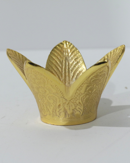 Gold and Silver Flower Engraved Kalash