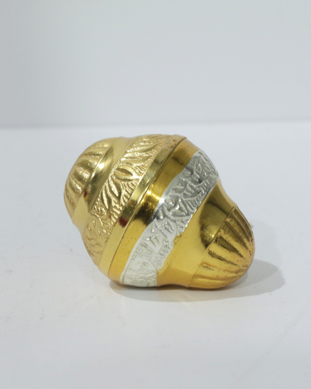 Gold and Silver Flower Engraved Kalash