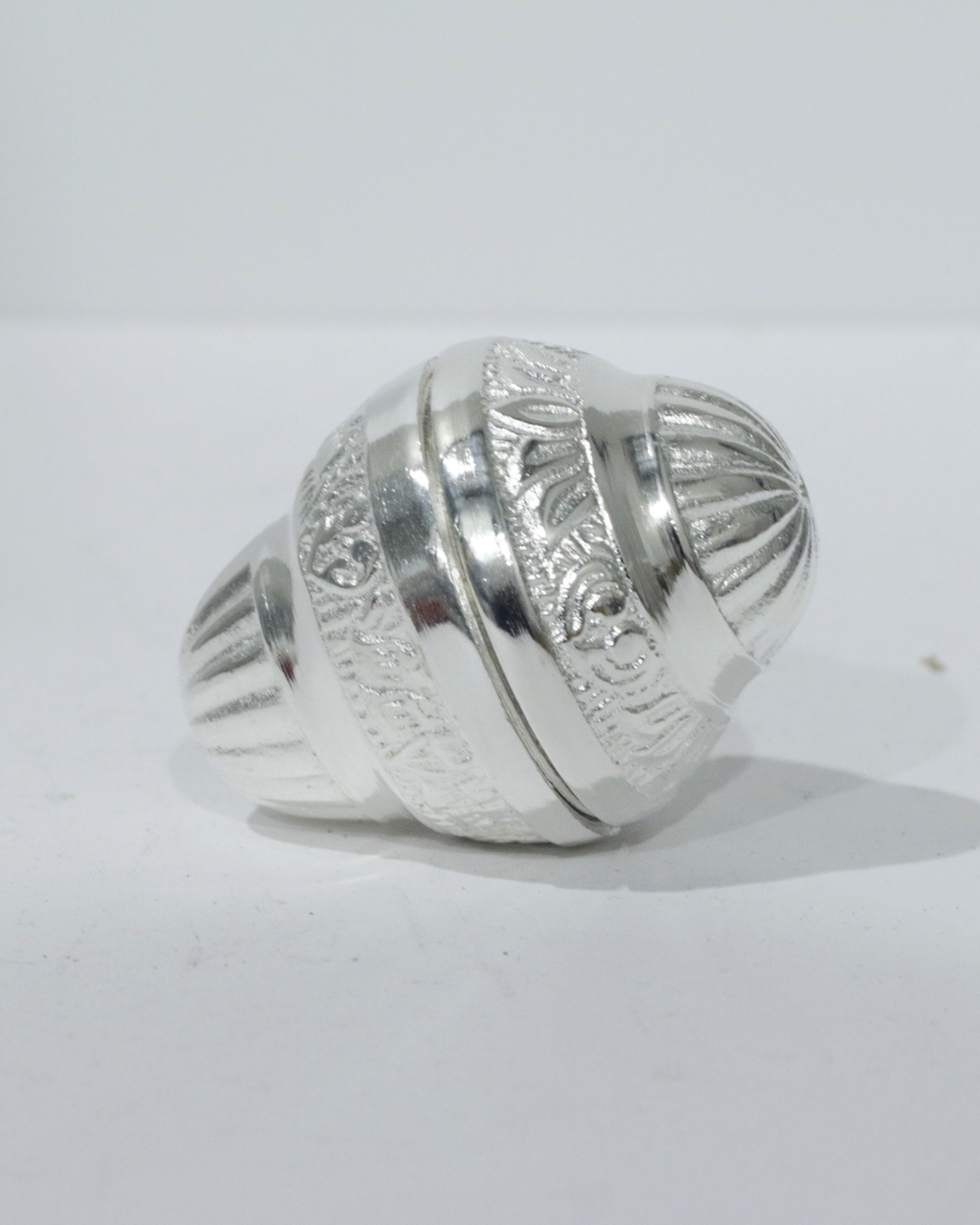 Silver Engraved Flower Kalash