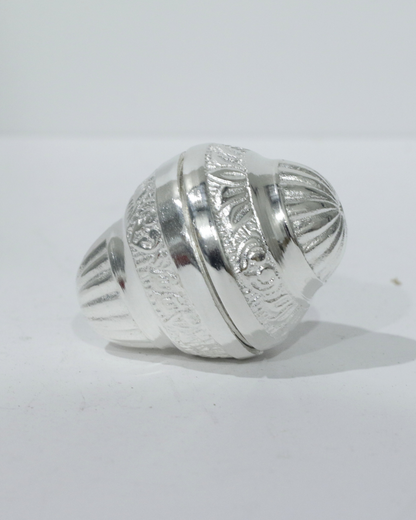 Silver Engraved Flower Kalash