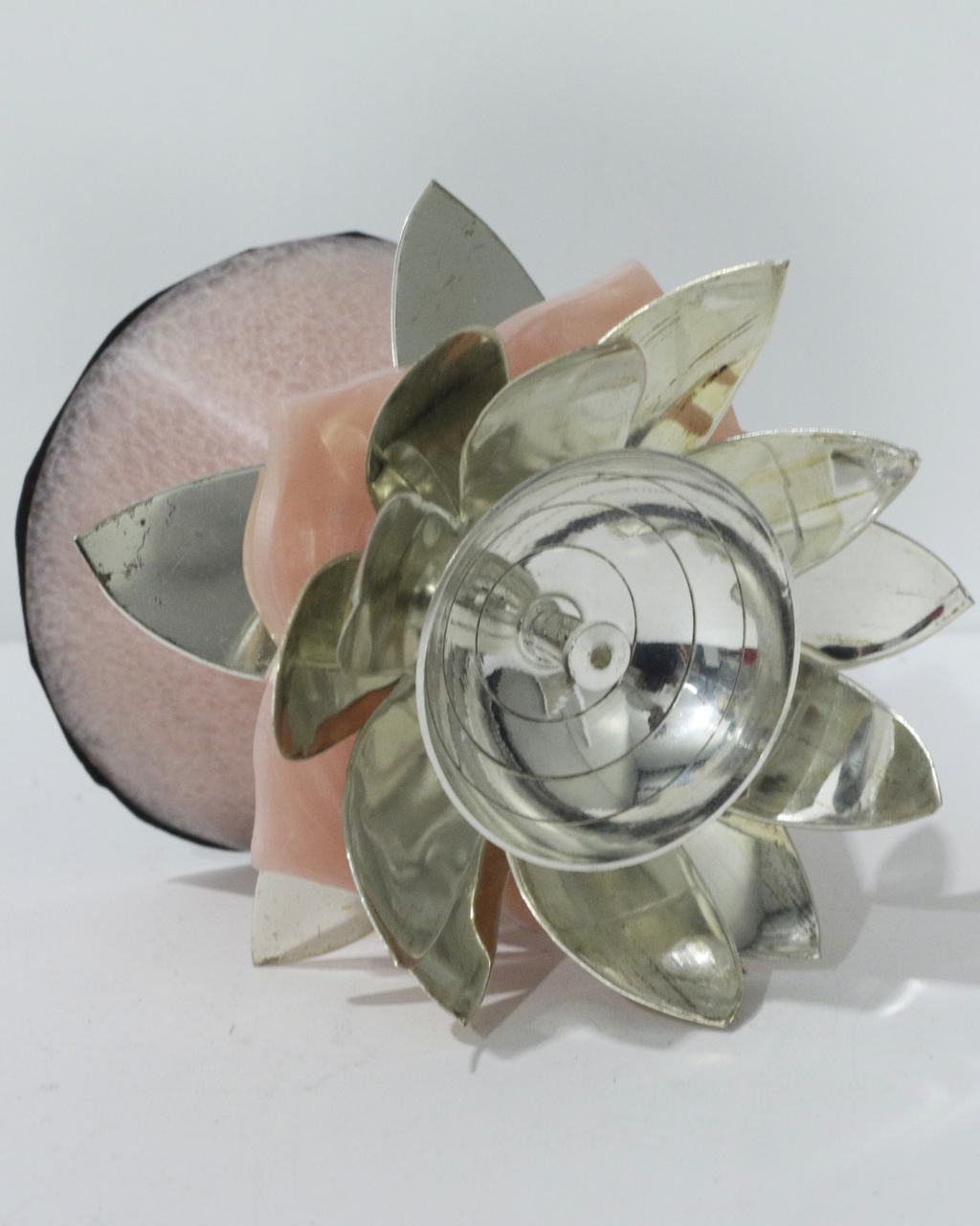 Pink Marble Lotus Diya