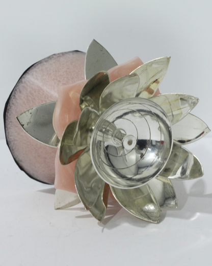 Pink Marble Lotus Diya