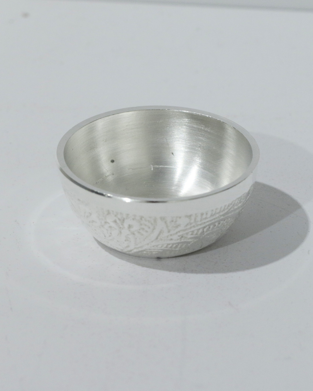 7 Piece Silver Thali Set - Floral