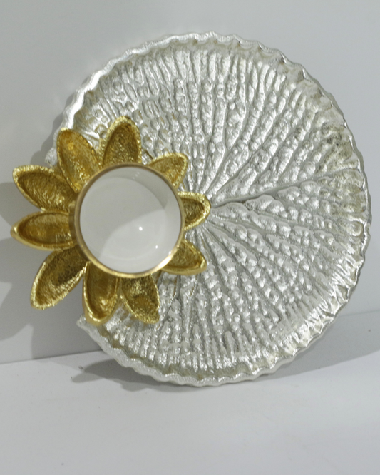 Silver Lotus Tray