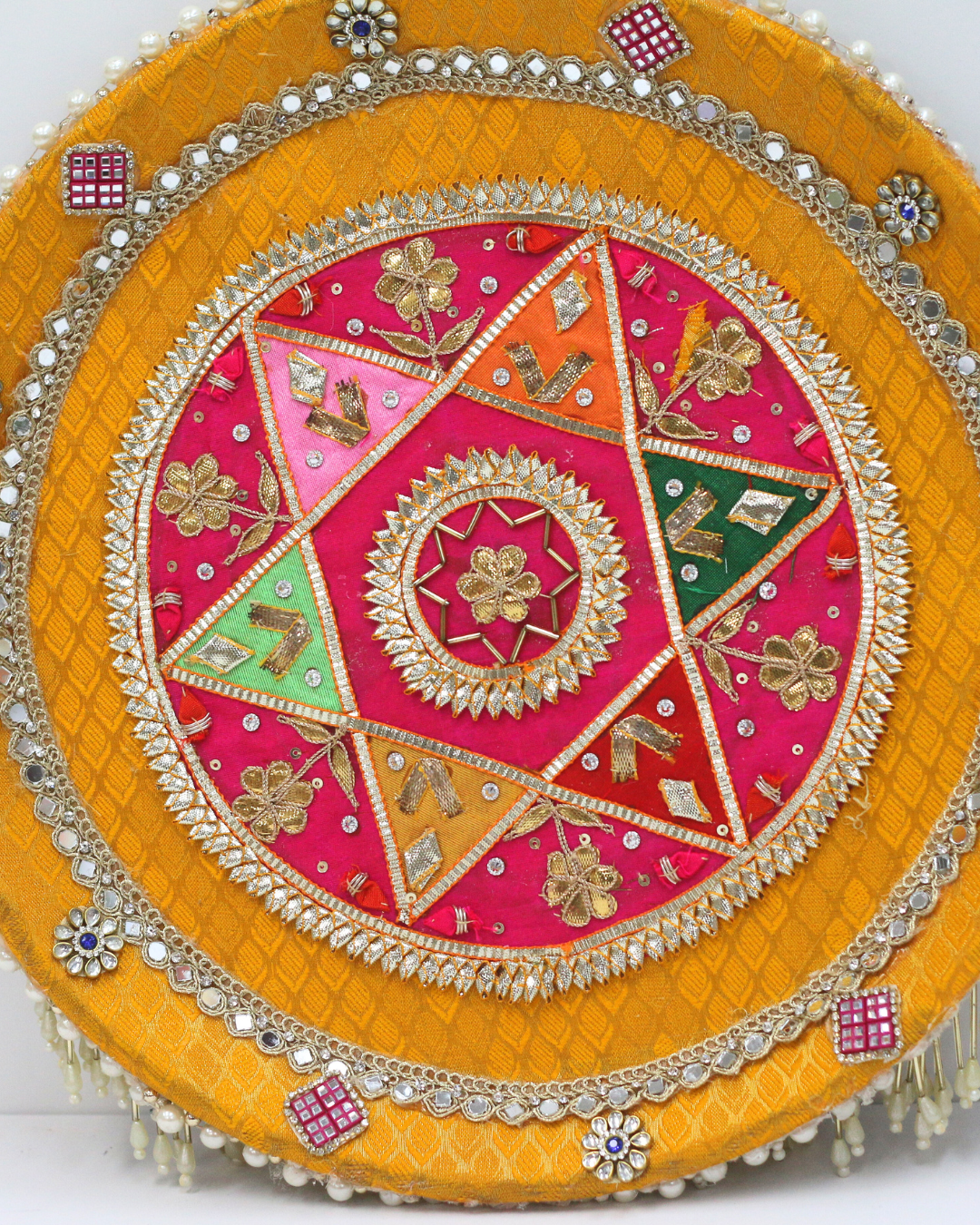 Mustard Yellow Karvachauth Thali Set