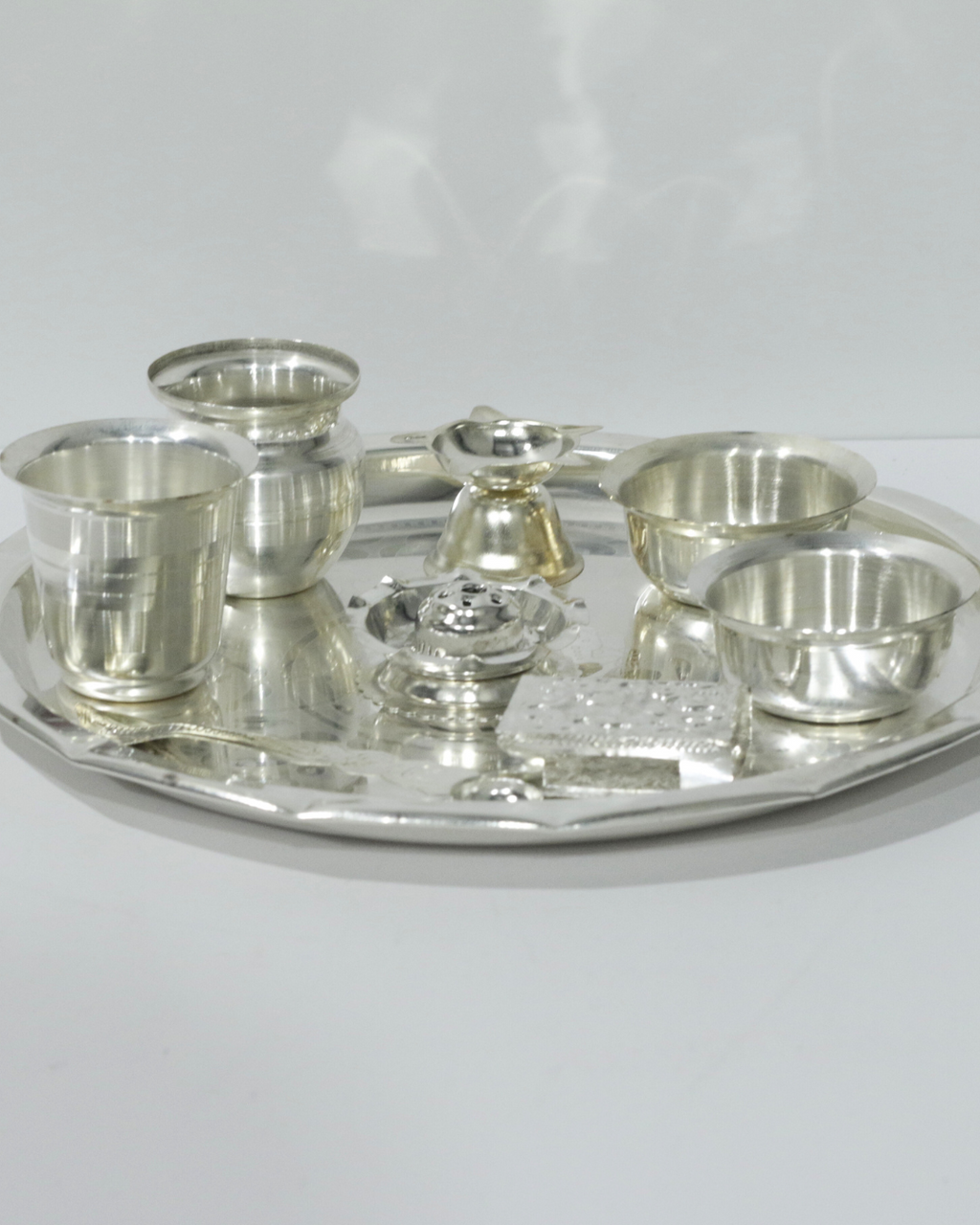 9 Piece German Silver Thali Set