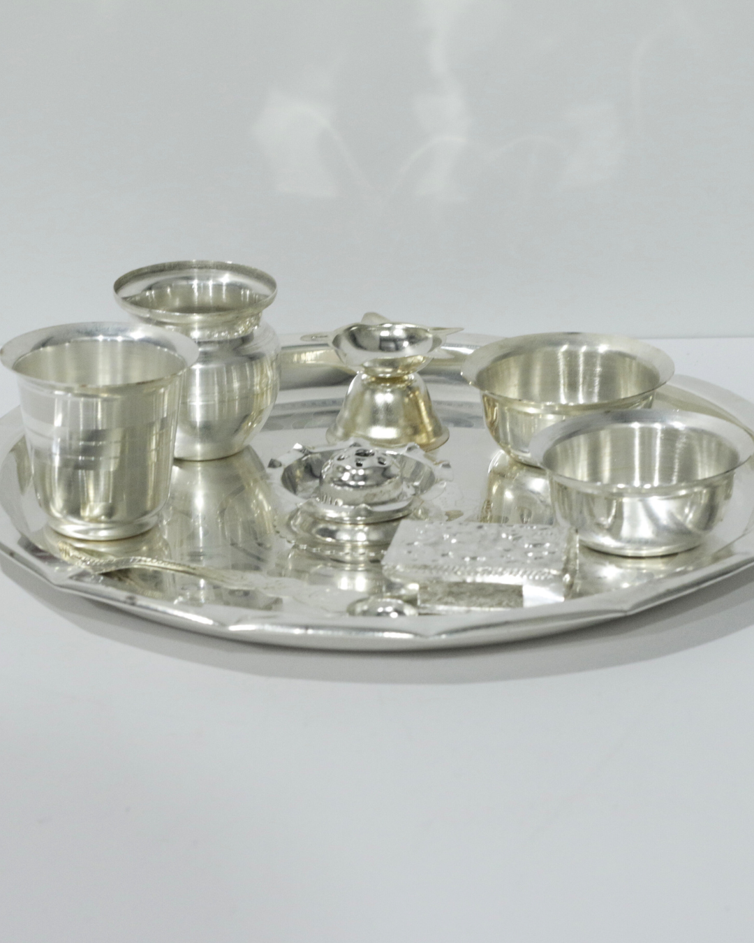 9 Piece German Silver Thali Set