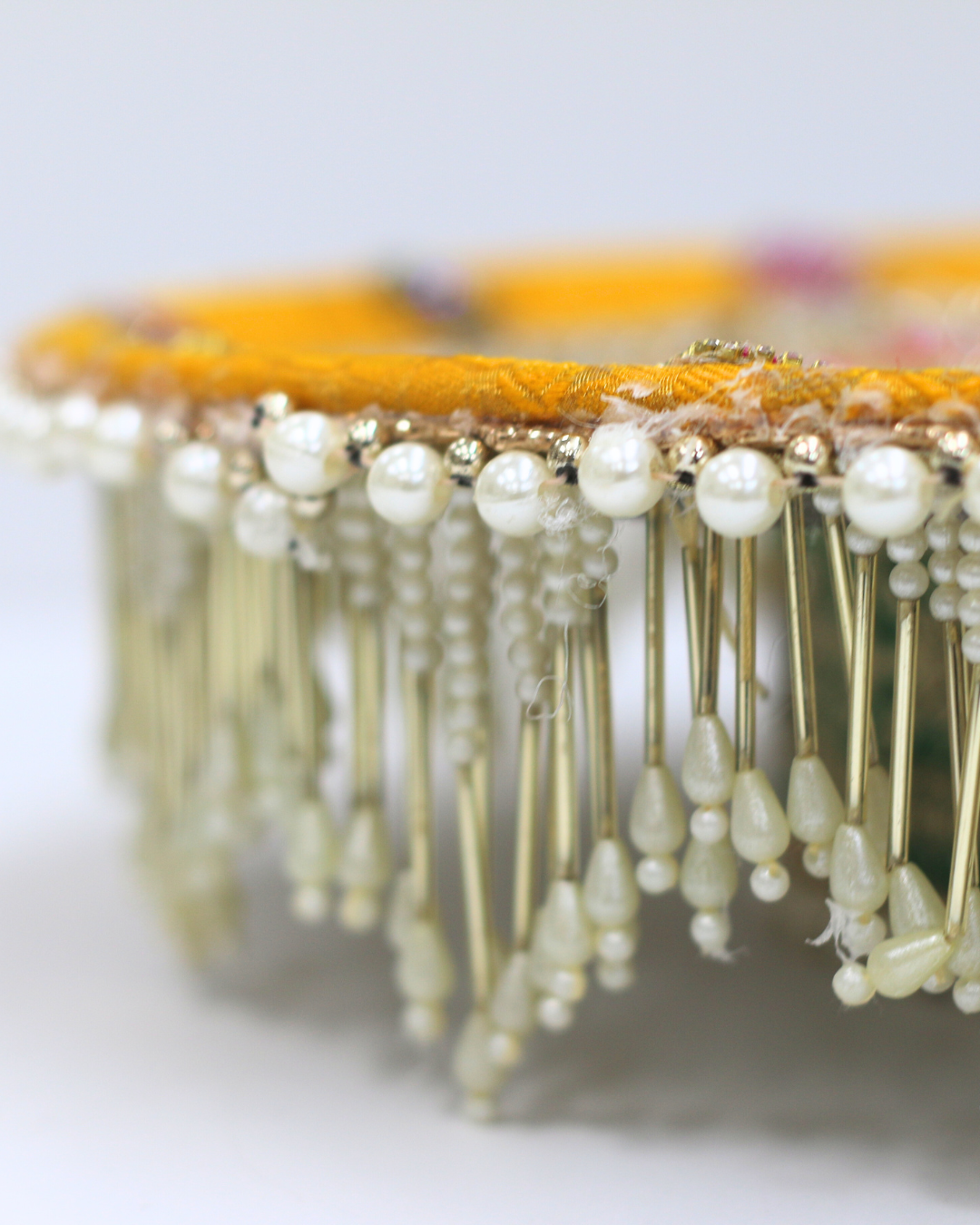 Mustard Yellow Karvachauth Thali Set