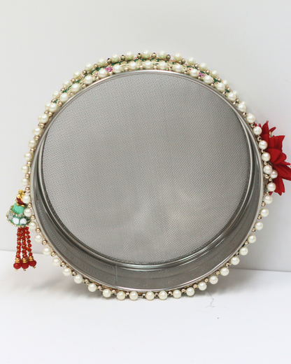 Mustard Yellow Karvachauth Thali Set
