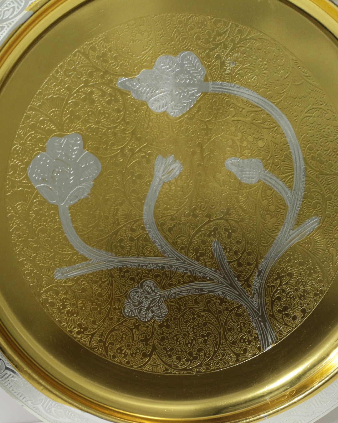 8 Piece Premium Gold/Silver Dual Tone Thali Set