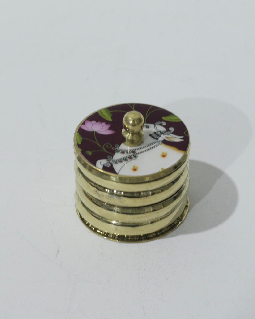 Small Purple Cow 4 Piece Thali Set