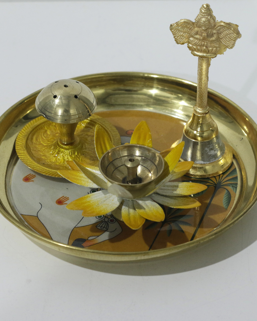 Small Yellow Cow 4 Piece Thali Set