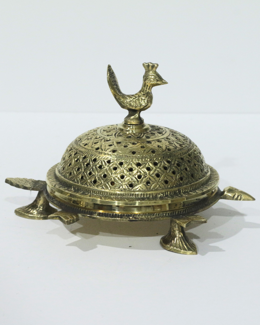 Vastu Turtle with Peacock Head Loban Burner