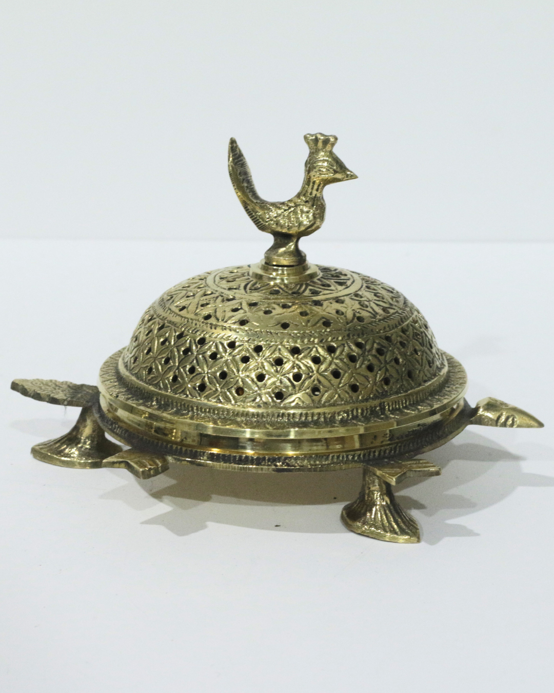Vastu Turtle with Peacock Head Loban Burner