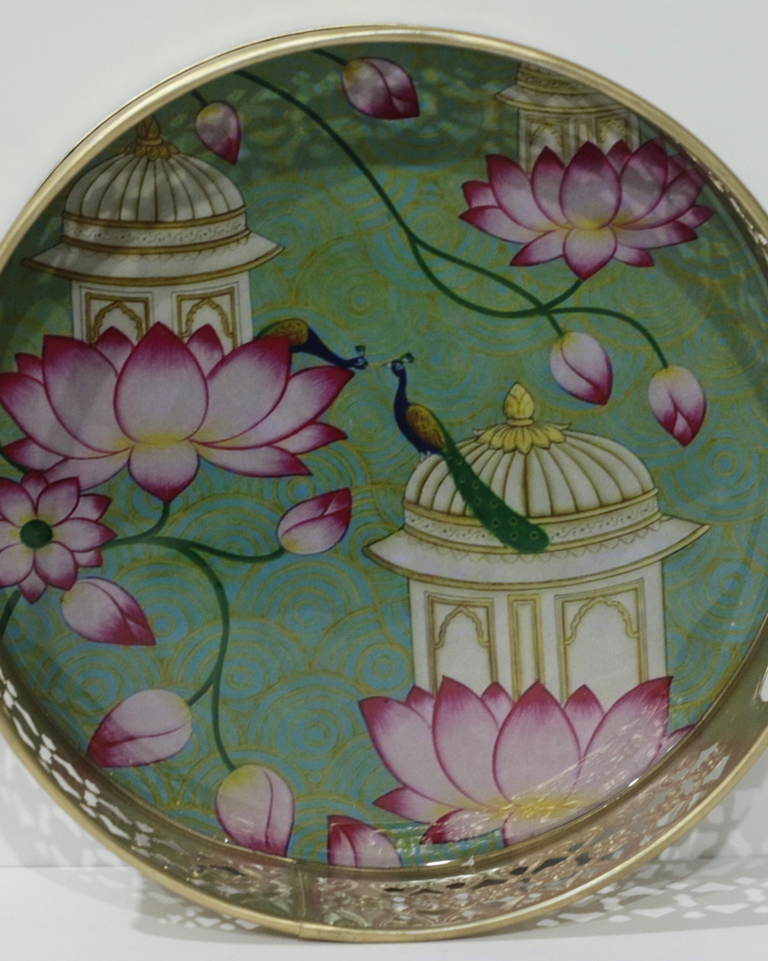 Green Flower Tray Set