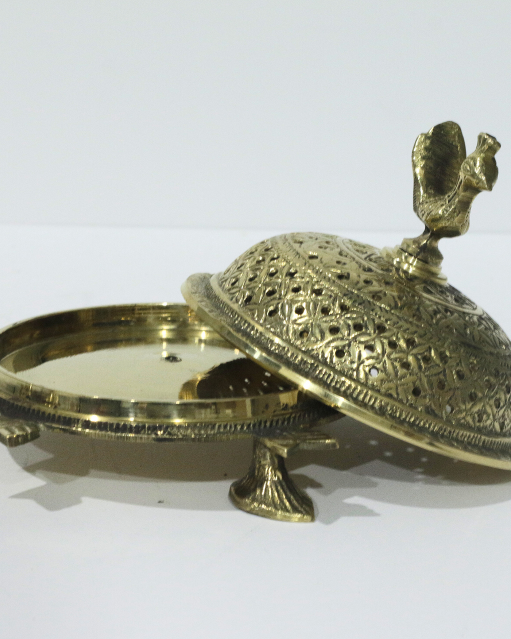 Vastu Turtle with Peacock Head Loban Burner