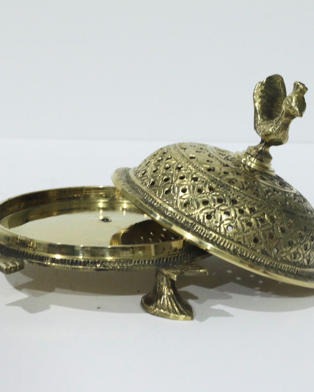 Vastu Turtle with Peacock Head Loban Burner