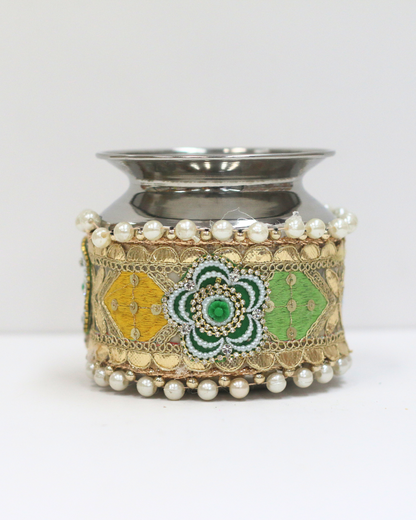 Lime Green Karvachauth Thali Set