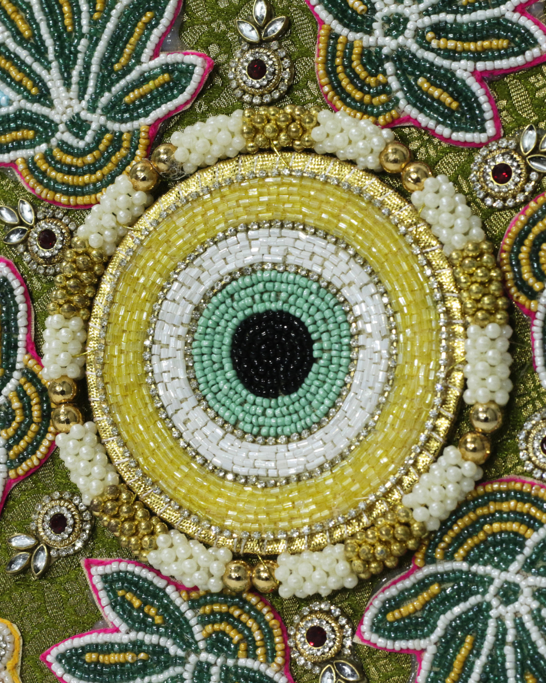 Khaki Evil Eye Rangoli Mat