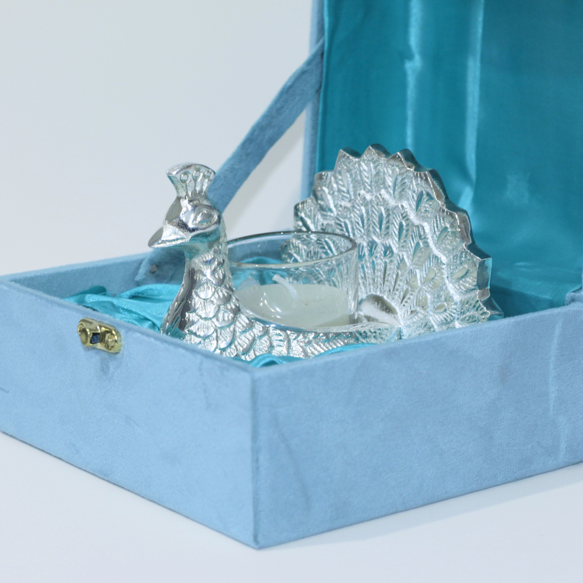 Peacock Single Candle Holder