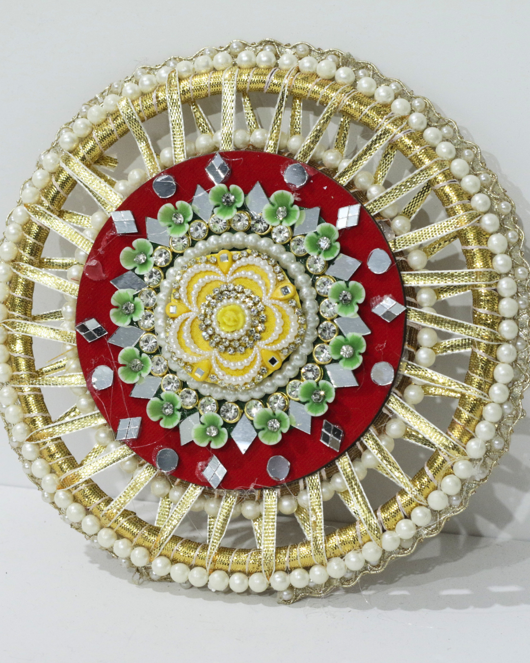 Red/Yellow/Green Bird 10 Piece Rangoli Set