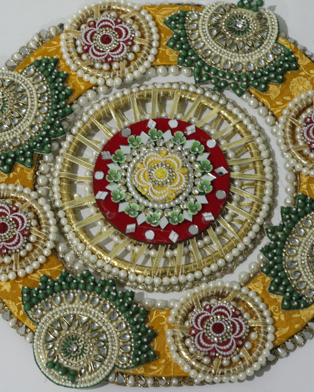 Red/Yellow/Green Bird 10 Piece Rangoli Set