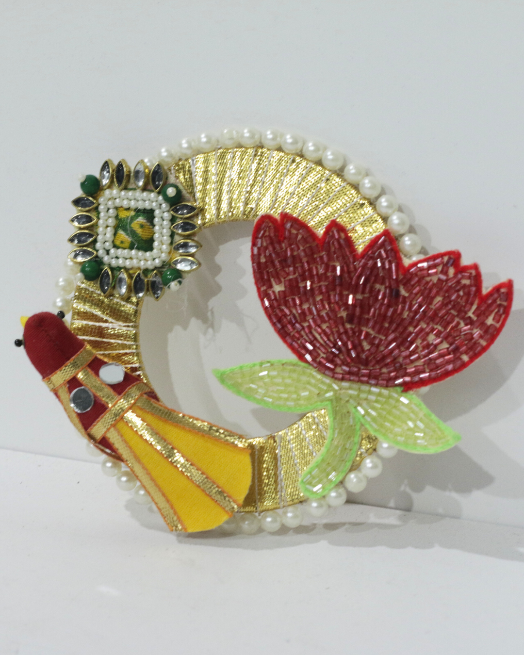 Red/Yellow/Green Bird 10 Piece Rangoli Set