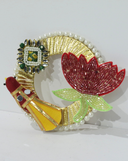 Red/Yellow/Green Bird 10 Piece Rangoli Set