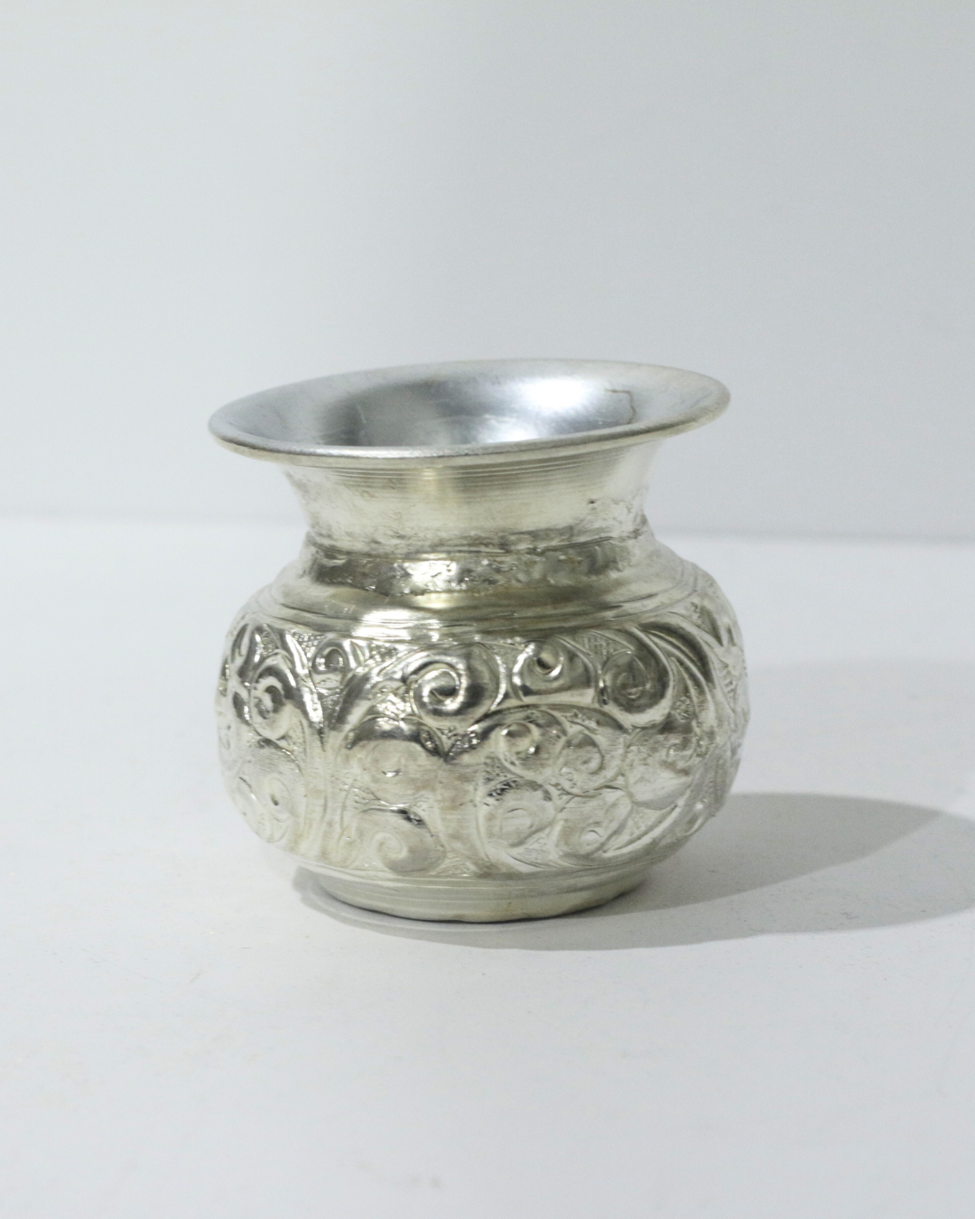 Premium 8 Piece Elephant German Silver Thali Set
