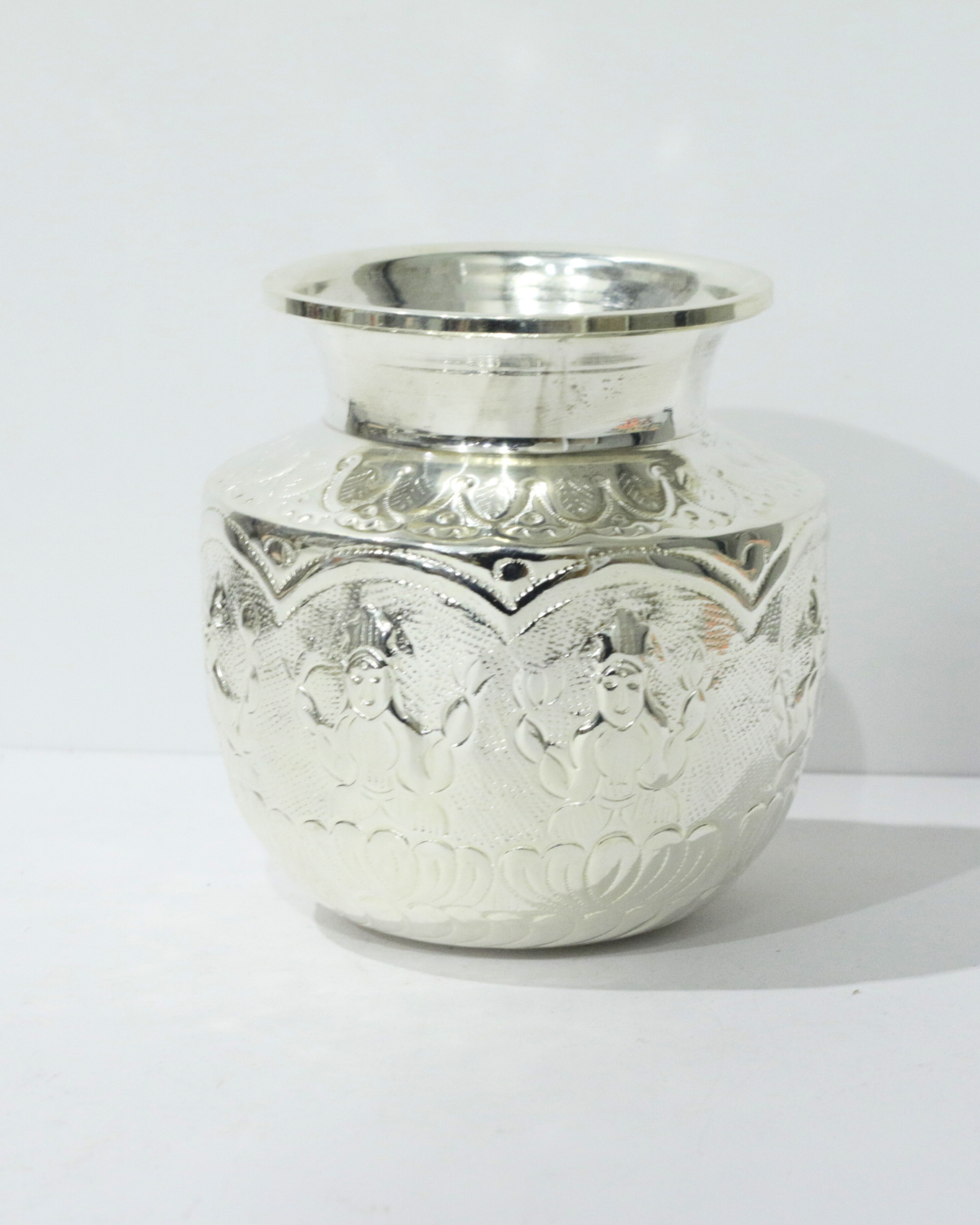 Large German Silver Ashtlakshmi Kalaash