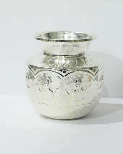 Large German Silver Ashtlakshmi Kalaash