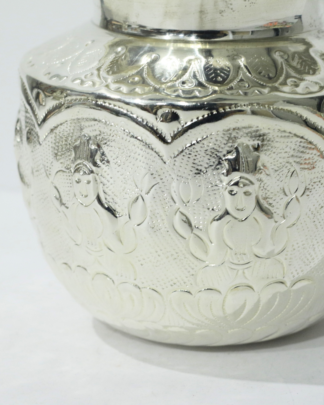 Large German Silver Ashtlakshmi Kalaash