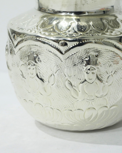 Large German Silver Ashtlakshmi Kalaash