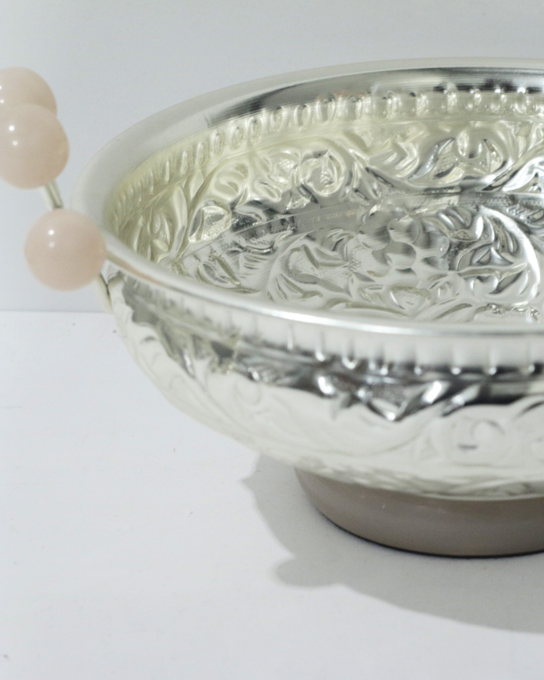 Silver and Pink Bird Urli