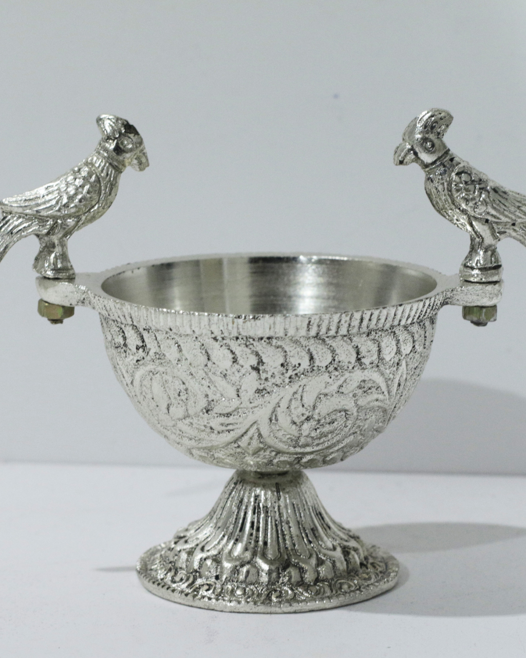 4 Piece Silver Bowl Set With Tray