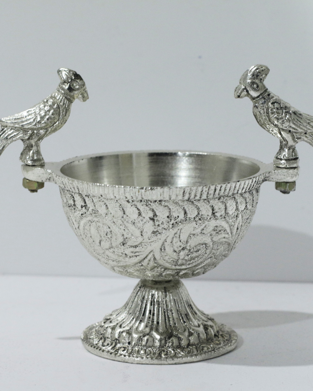 4 Piece Silver Bowl Set With Tray