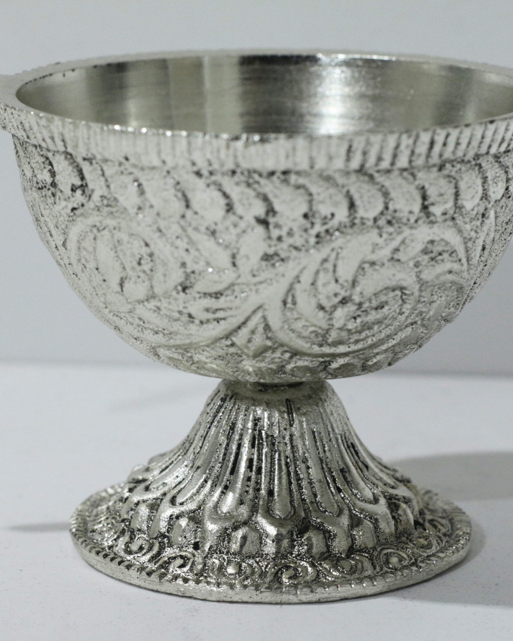 4 Piece Silver Bowl Set With Tray
