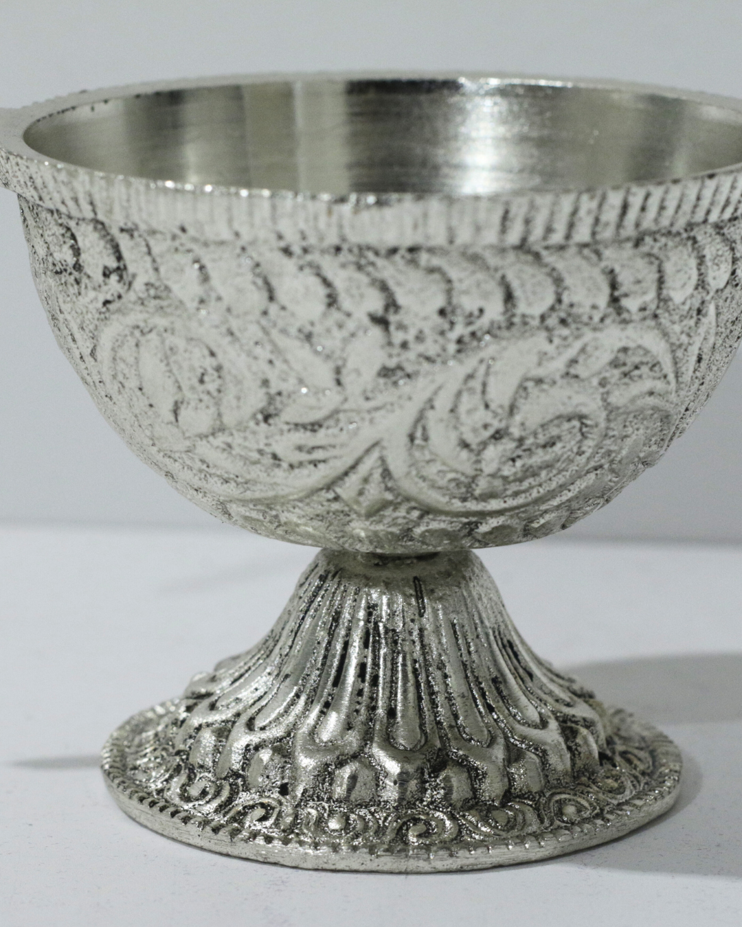 4 Piece Silver Bowl Set With Tray