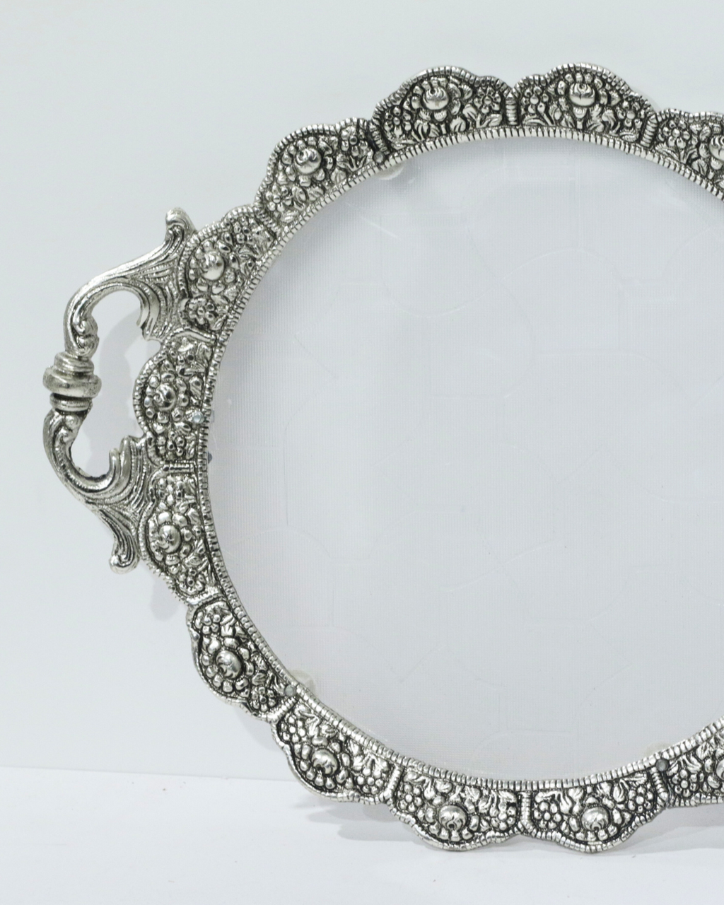 4 Piece Silver Bowl Set With Tray