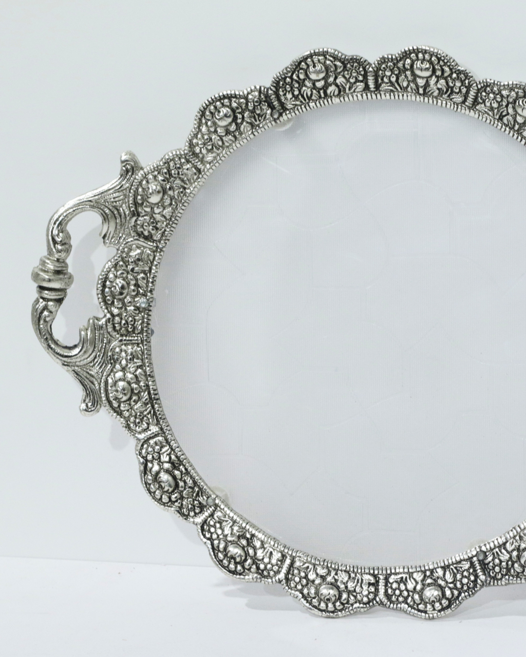 4 Piece Silver Bowl Set With Tray