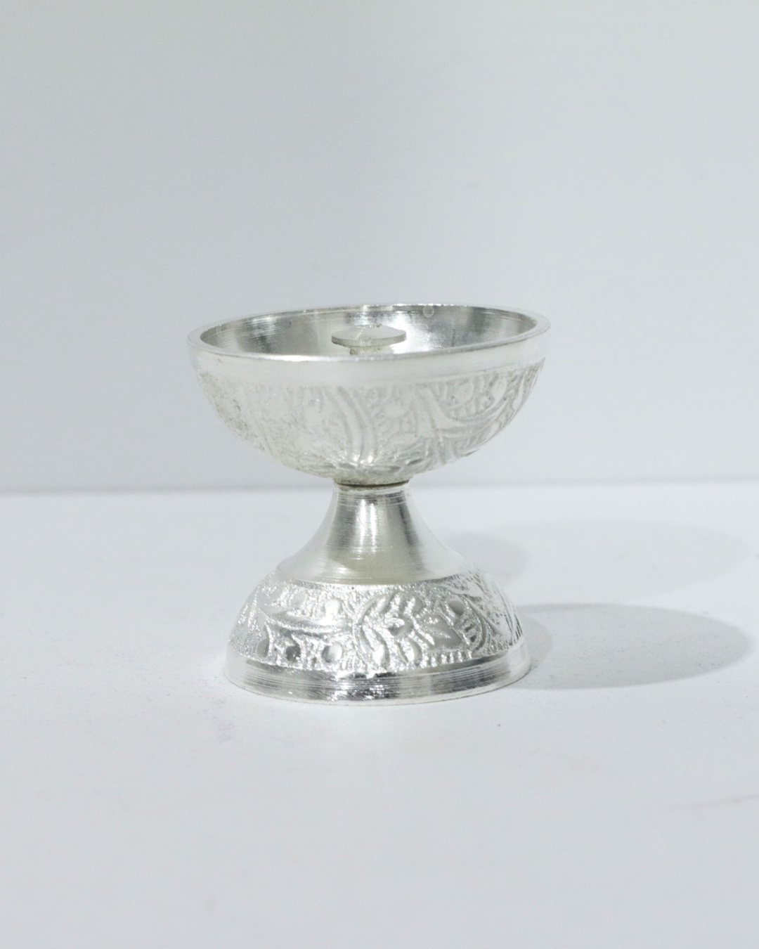 8 Piece Premium Silver Elephant Ghungroo Thali Set