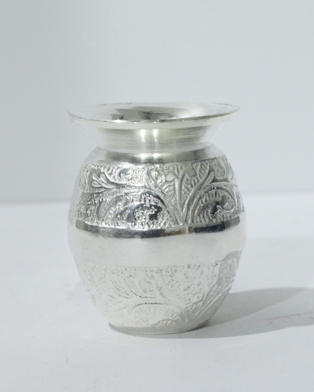 8 Piece Premium Silver Elephant Ghungroo Thali Set