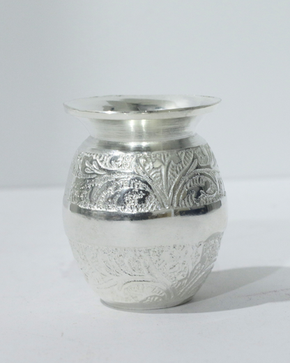 8 Piece Premium Silver Elephant Ghungroo Thali Set