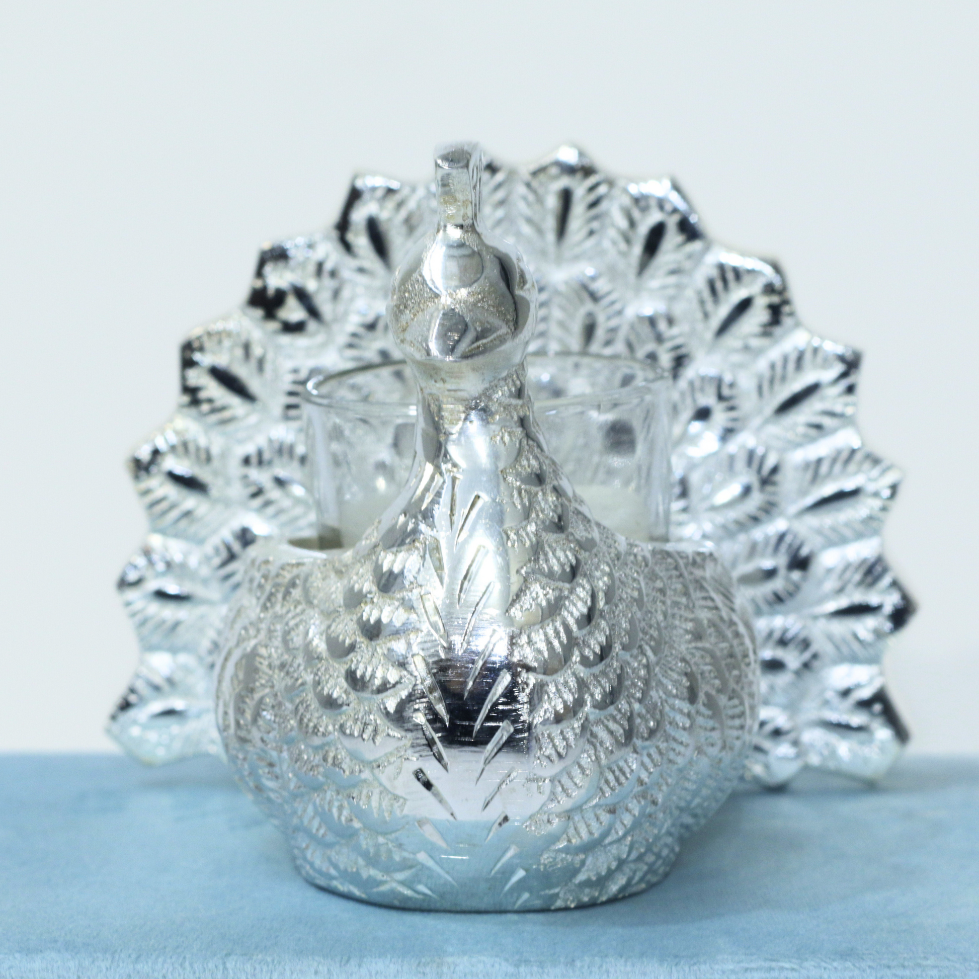 Peacock Single Candle Holder
