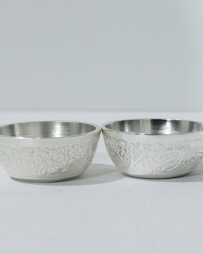 8 Piece Premium Silver Elephant Ghungroo Thali Set