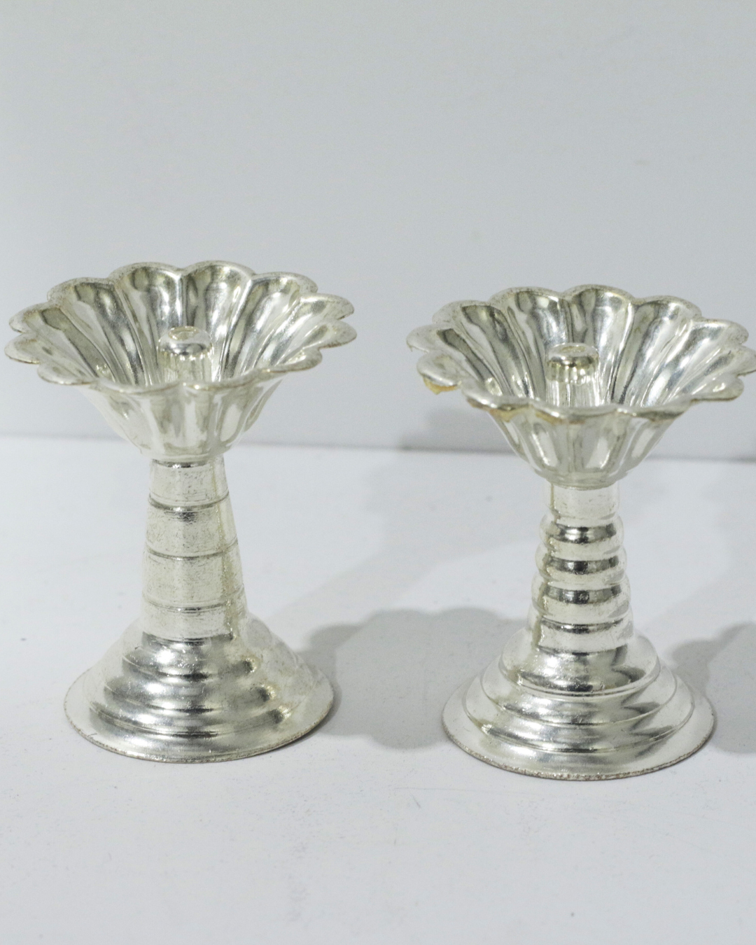 10 Piece Laxmiji & Ganeshji Silver Thali Set