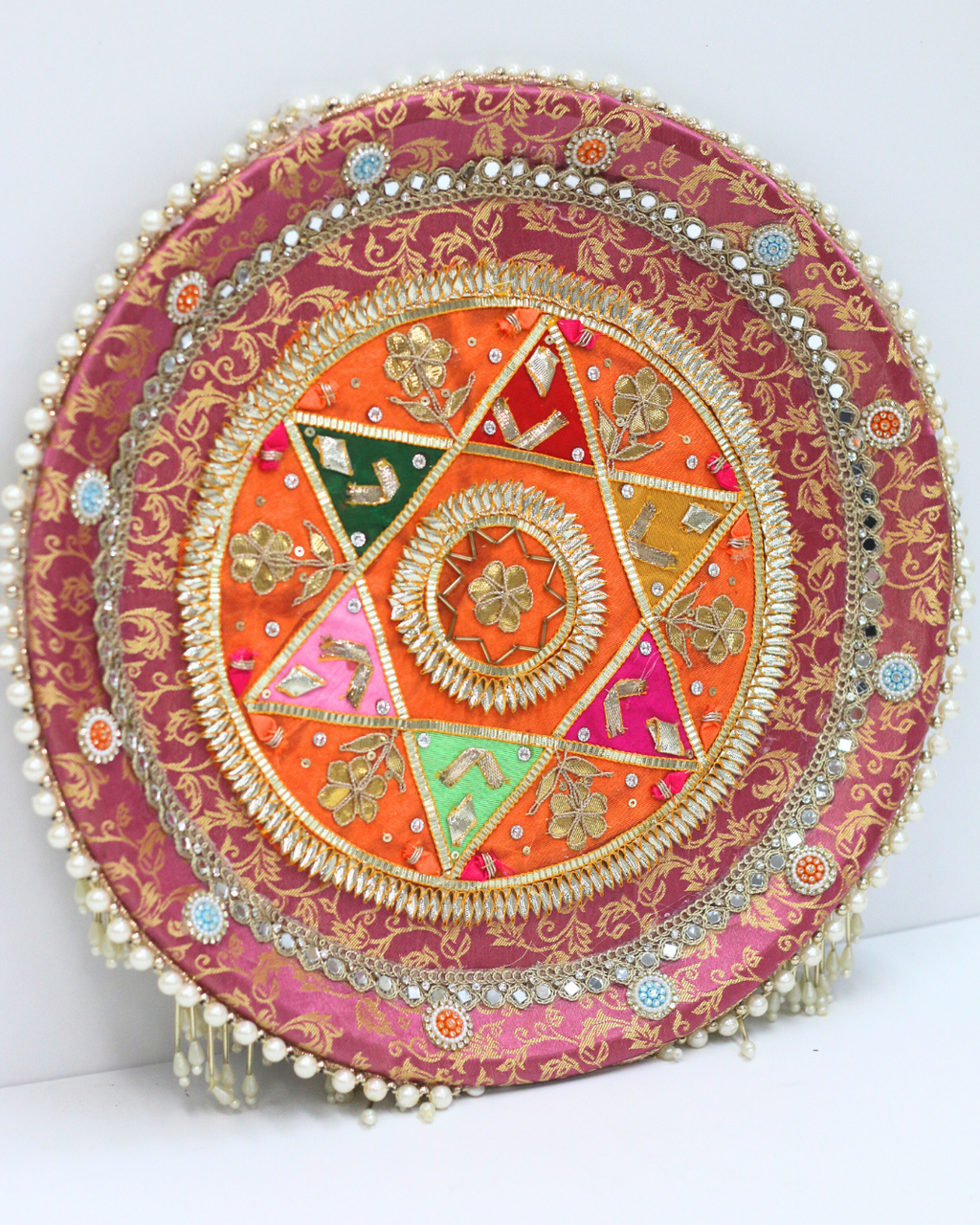 Pink Karvachauth Thali Set