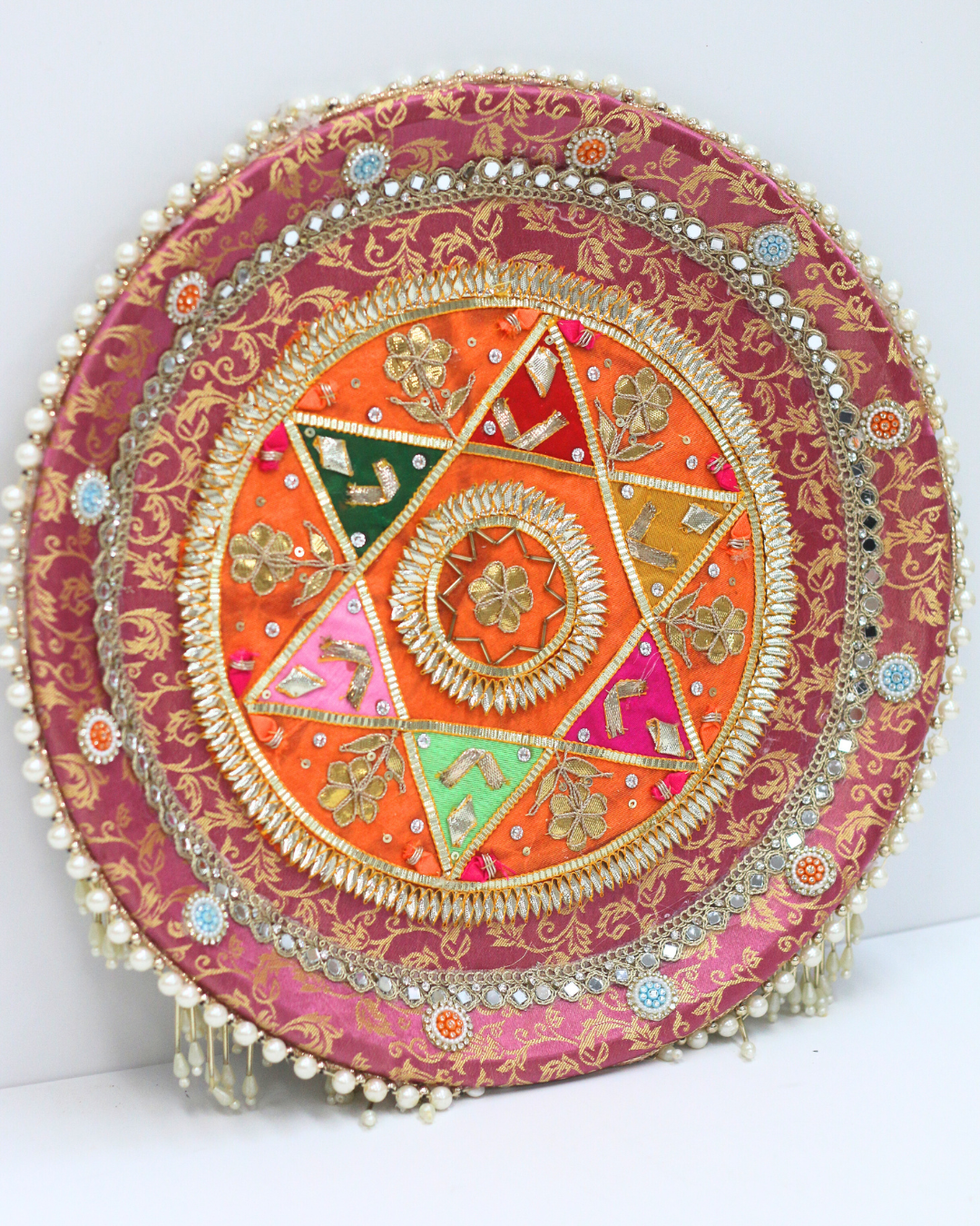 Pink Karvachauth Thali Set