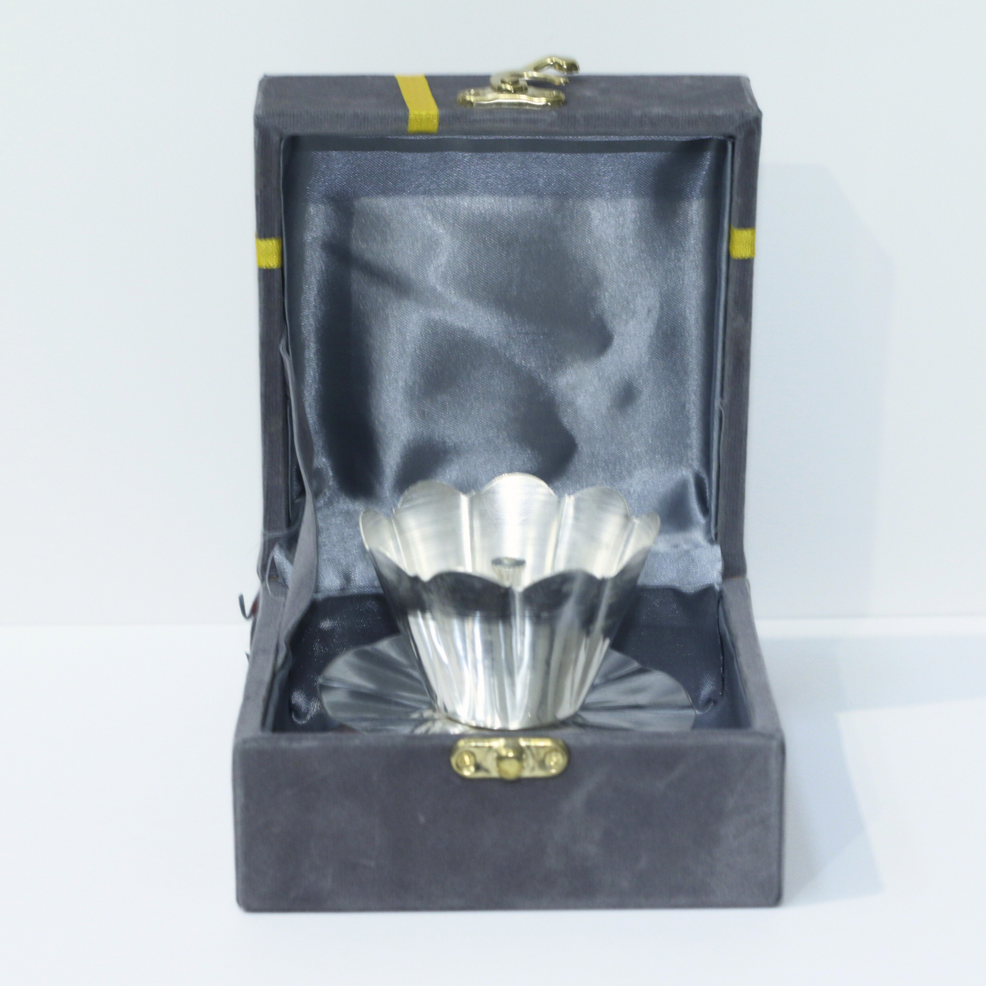 Silver Lotus Diya