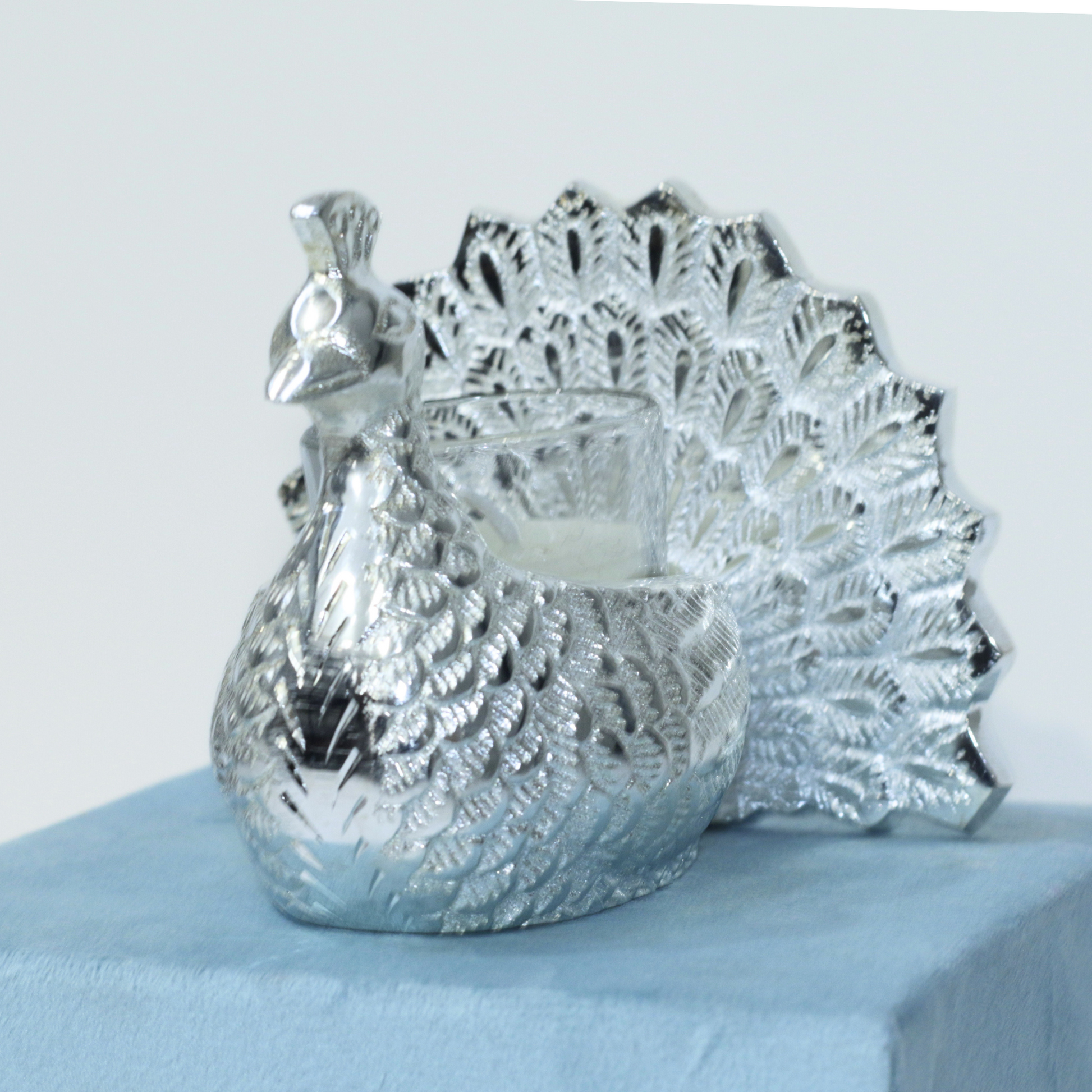 Peacock Single Candle Holder